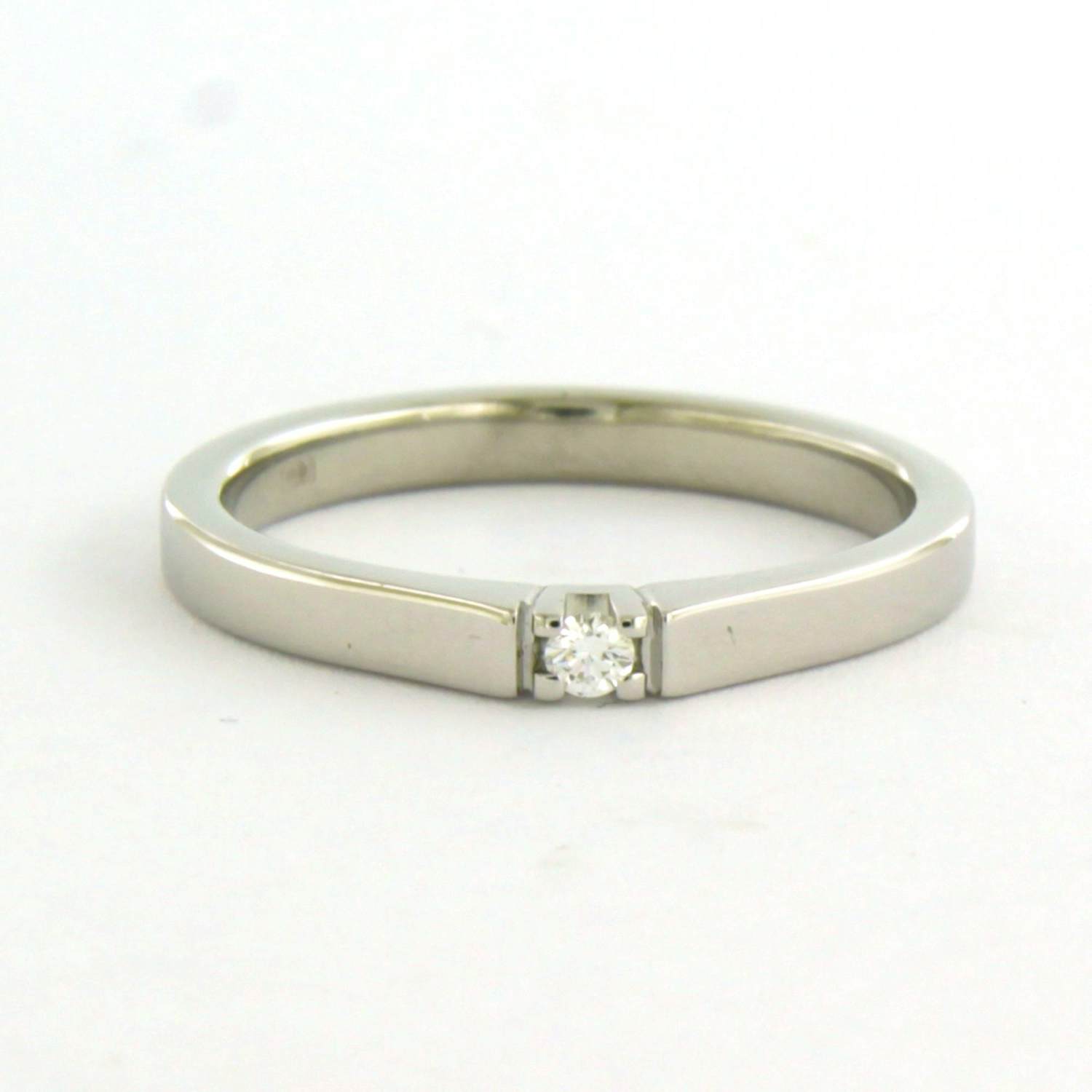 14k wit gouden ring met briljant geslepen diamant tot. 0.03ct – F/G - VS/SI kopen? Bied vanaf 200!