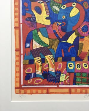 Clemens Briels - zeefdruk - 2000 - oplage 250 - ingelijst kopen? Bied vanaf 145!