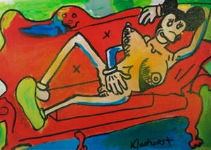 Peter Klashorst - Gemengde techniek op papier, Mousing around kopen? Bied vanaf 1!