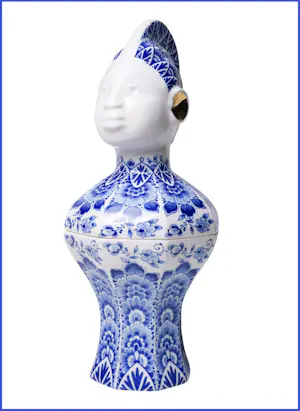 Heinen Delfts Blauw - Kabra vaas / dekselvaas / designer Boris van Berkum / Delfts blauw kopen? Bied vanaf 100!