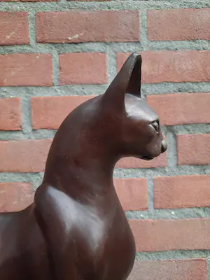 Niet of onleesbaar gesigneerd - A. Tiot: bronzen kat. kopen? Bied vanaf 1!