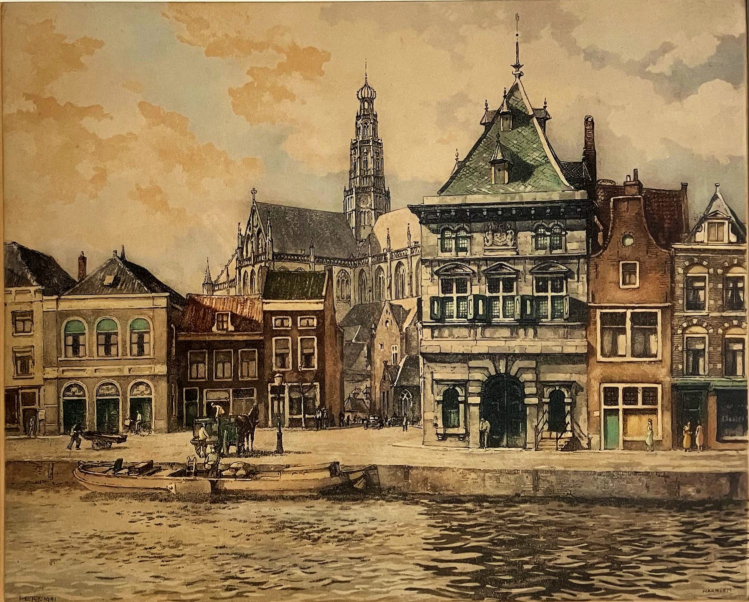 Hendrikus Roodenburg - Aquatint - Haarlem - Handgesigneerd en genummerd - 1941 kopen? Bied vanaf 70!