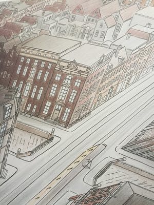 Jeroen Henneman - Vijzelstraat - litho uit 1989 kopen? Bied vanaf 125!