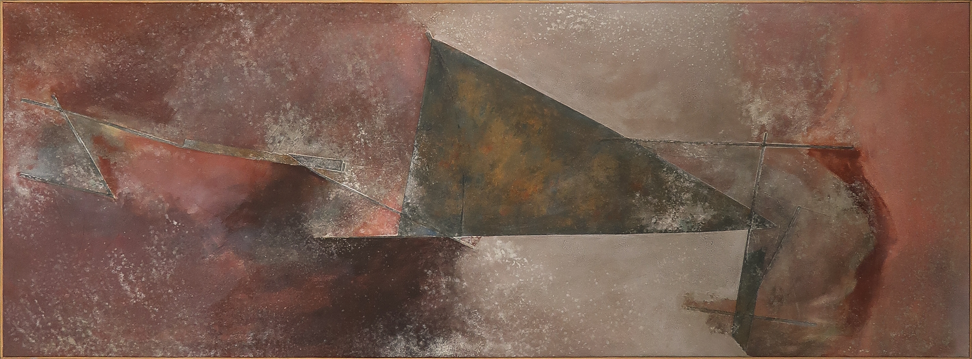 Henk Erkelens - Gemengde techniek op paneel, Zonder titel (Zeer groot!) verkocht voor € 250!