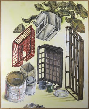 Urs Pfannenmuller - Olieverf op doek, Zonder titel - Ingelijst kopen? Bied vanaf 100!