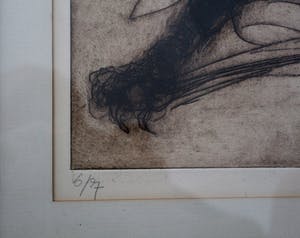 Ronald Tolman - grote ets/aquatint: Studie van een hond - 1980(zeldzaam, klein oplage van 7 !) kopen? Bied vanaf 250!