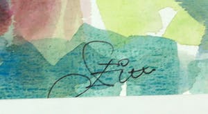 Franscz Witte - aquarel op papier, Boszicht kopen? Bied vanaf 1!