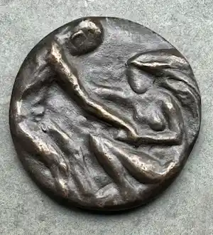 Kees Verkade - Bronzen penning, Park Kralingen verkauft für € 120!