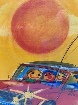 Ad Verstijnen - Zeefdruk, Austin 7 - Ingelijst (groot) kopen? Bied vanaf 70!