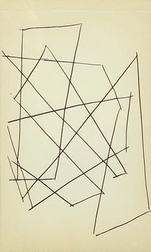 Siep van den Berg - Lot van twee inkttekeningen, Abstracte compositie - Ingelijst kopen? Bied vanaf 35!