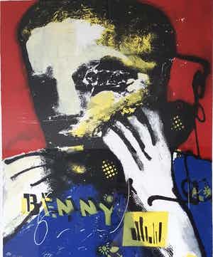 Herman Brood - Benny - gesigneerd - ingelijst - 150 ex. verkocht voor € 1!