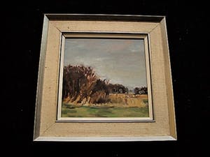 Selma Timmerman - finalist Prix de Rome 1979 - olieverf "Landschap bij Assendelft" gesigneerd kopen? Bied vanaf 10!