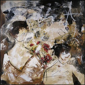 Dario Bosa - Gemengde techniek op doek, Two Ladies kopen? Bied vanaf 50!