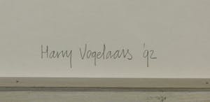 Harry Vogelaars - Collage van houtskool, Tarantella - Ingelijst kopen? Bied vanaf 1!