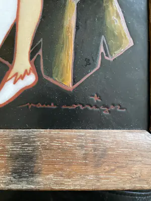 Paul Corriger - 2 ingelijste keramische panelen kopen? Bied vanaf 50!