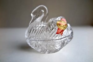 Sklo Union - Rudolfova - Nachtmann, Anna Hütte - Verfijnd Loodkristal: Zwaan, 2 Vogeltjes, Kaarsenhouder kopen? Bied vanaf 1!