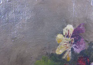Niet of onleesbaar gesigneerd - Olieverf op doek, Bloemenvaas - Ingelijst kopen? Bied vanaf 1!