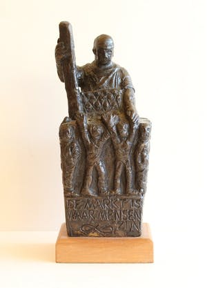 Niel Steenbergen - Bronzen beeld De Marskramer, oorspronkelijk ontwerp 1965 kopen? Bied vanaf 450!