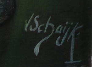 Sjef van Schaijk - Olieverf op doek, De prediker en de stomme kudde - Ingelijst (Groot) kopen? Bied vanaf 400!