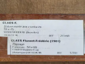 Florent Claes - Bloemstilleven in groene vaas. kopen? Bied vanaf 20!