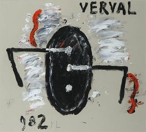 Reinier Lucassen - Acryl op papier, Verval van de architectuur - Ingelijst kopen? Bied vanaf 1!