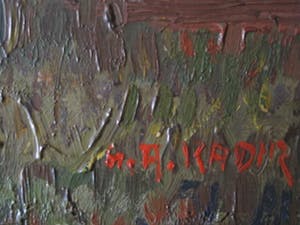 Niet of onleesbaar gesigneerd - Gesigneerd Indonesie Java Bogor "Herdersjongen op Karbauw" landschap olieverf kopen? Bied vanaf 10!