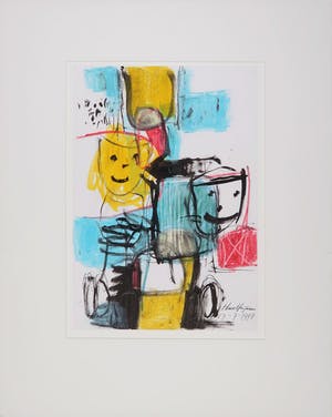 Hans Heijman - Pastelkrijt op papier, Zonder titel kopen? Bied vanaf 1!