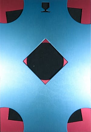 Michiel H.F. Schierbeek - Geanodiseerd aluminium platen blauw en roze, Zonder titel kopen? Bied vanaf 1!