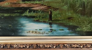 Marinus Adrianus Koekkoek - Landschap met koeien en hengelaar bij een beek kopen? Bied vanaf 850!