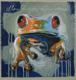 Hans Jochum Bakker - Zeefdruk, Would You Like Me As a fairytale prins? - Ingelijst kopen? Bied vanaf 1!