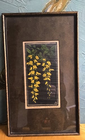 Arie Zonneveld - Kleuren handdruk- tros acacia bloesem kopen? Bied vanaf 195!