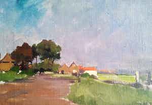 Eduard Houbolt - Boerderij. Landschap. verkocht voor € 159!