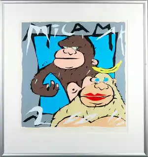 Jeroen Gerlofsma - Zeefdruk, Zonder titel - Ingelijst verkauft für € 35!