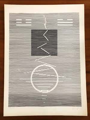 Michel Seuphor - Gesigneerde zeefdruk - 1984 - HC verkocht voor € 75!