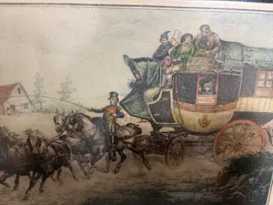 AcheterVictor Adam - Triptiek van 3 x 19e-eeuwse Handgekleurde Lithografieën (Paardenkoetsen)? Enchérissez de 240!