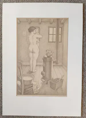 Huib de Ru - Zich wassend naakt kopen? Bied vanaf 130!