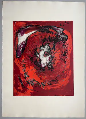 Eduard Franoschek - Pandora - Große signierte Farbradierung - e.a. Exemplar 1965 - Informel kopen? Bied vanaf 195!