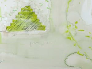 Niet of onleesbaar gesigneerd - Gemengde techniek op papier, Zonder titel - Ingelijst kopen? Bied vanaf 1!