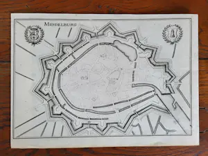 Caspar Merian - "Middelburg". kopen? Bied vanaf 50!