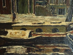 Tonny Timmermans - Olieverf op doek , Keizersgracht in de winter in Amsterdam – ca. 1960 kopen? Bied vanaf 35!