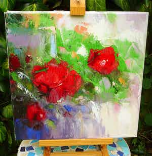 Rob de Haan - Voor Chantal -olieverf 1993- verkocht voor € 35!