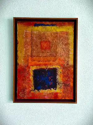 Louis van Marissing - 2004 - gemengde techniek - "writings on the wall" - mooi ingelijst - gesigneerd vendu pour 160€ !