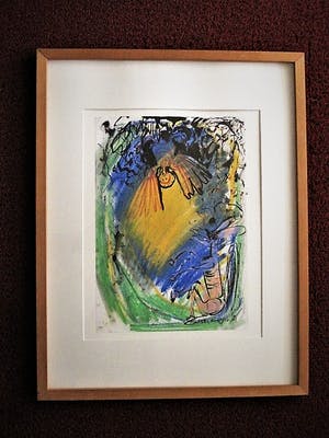 Edith Cammenga - Grote expressionistische Gem.Technk. Voorstelling met figuren - gesigneerd kaufen? Bieten Sie von 19!