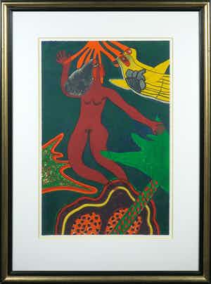 Corneille - Litho, Zonder titel - Ingelijst (Groot) verkocht voor € 250!