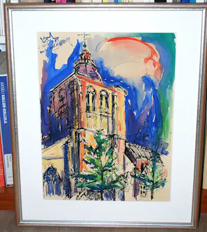 Edmond Wingen - de Matthiaskerk in Maastricht Limburg 1955 kopen? Bied vanaf 150!