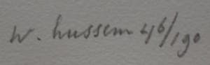 Willem Hussem - Kleuren litho kopen? Bied vanaf 250!