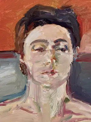 Marcus De Vestele - Prächtiges expressionistisches Porträt auf Leinwand, um 1970 kopen? Bied vanaf 180!