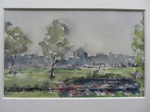 Jan Bom - aquarel - 4luik - landschapjes kopen? Bied vanaf 90!
