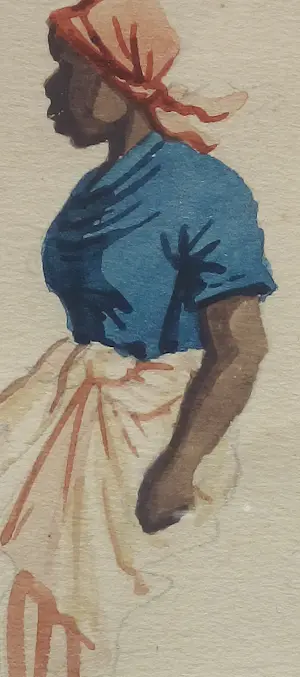 Gilbert Rakoto - AQUAREL 1960 GILBERT RAKOTO 1906-1967 MADAGASKAR INGELIJST GESIGNEERD kopen? Bied vanaf 60!