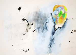 Jef Diederen - Gouache en krijttekening, Zonder titel verkocht voor € 200!